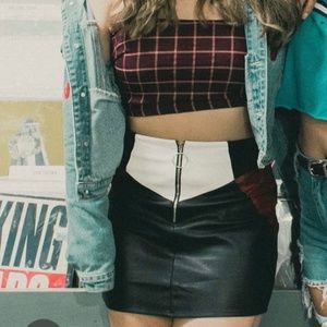 Faux Leather Mini Skirt